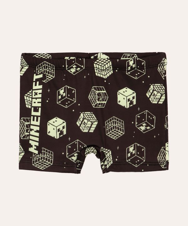 sunga boxer infantil minecraft preta 6