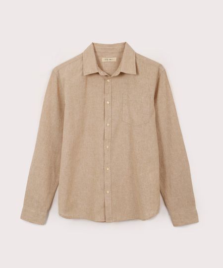 camisa com linho juvenil bege 14 camisa com linho juvenil bege 14