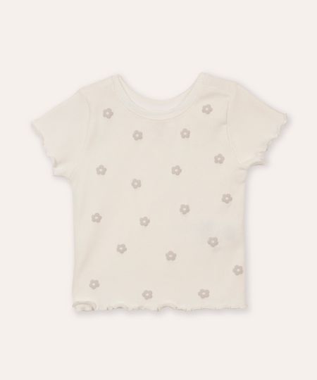 blusa de algodão infantil off white 1