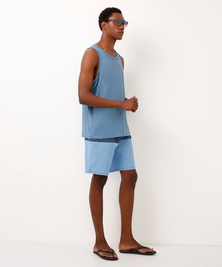 boardshort com recorte e cordão azul 38