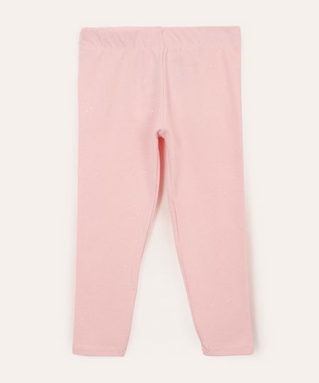 calça legging infantil com glitter rosa 2