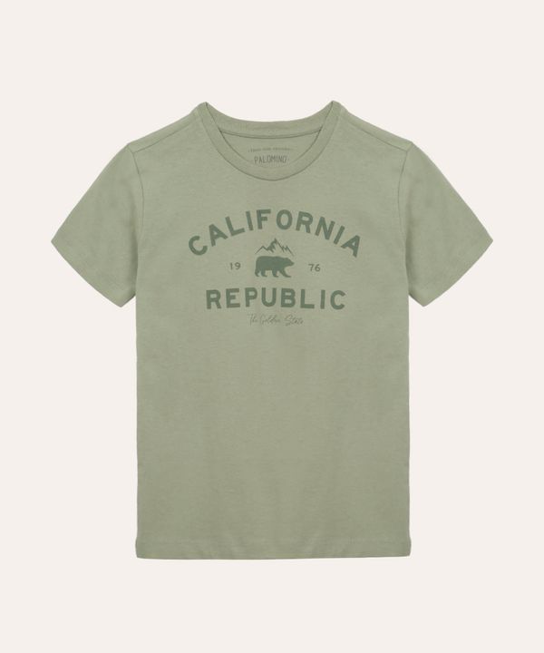 camiseta de algodão infantil califórnia verde 6