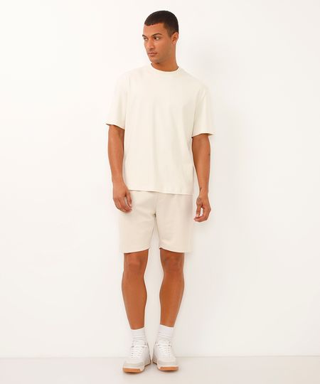 bermuda básica relaxed - areia GG bermuda básica relaxed - areia GG