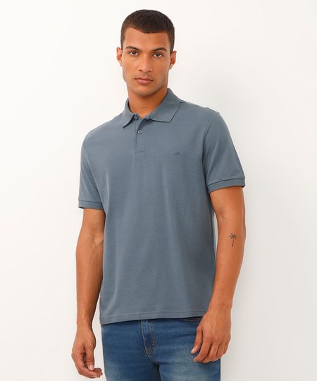 polo básica manga curta - cinza P polo básica manga curta - cinza P