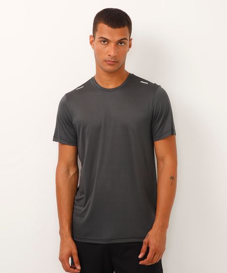 camiseta manga curta esportiva ace cinza P camiseta manga curta esportiva ace cinza P