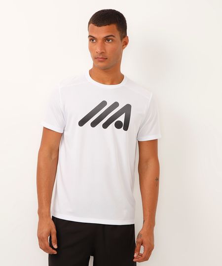 camiseta manga curta esportiva ace branca G camiseta manga curta esportiva ace branca G