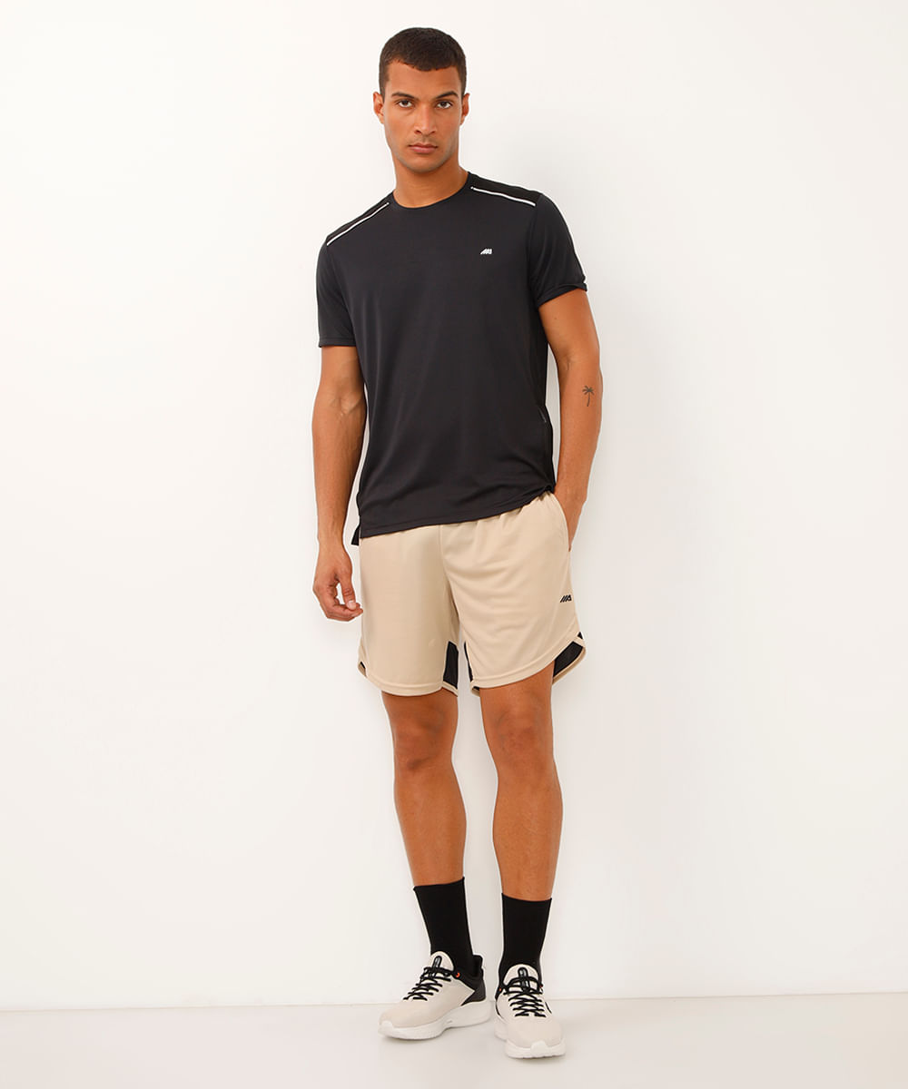 Vista 2 short recorte esportivo ace C&A Bege C&A Bege