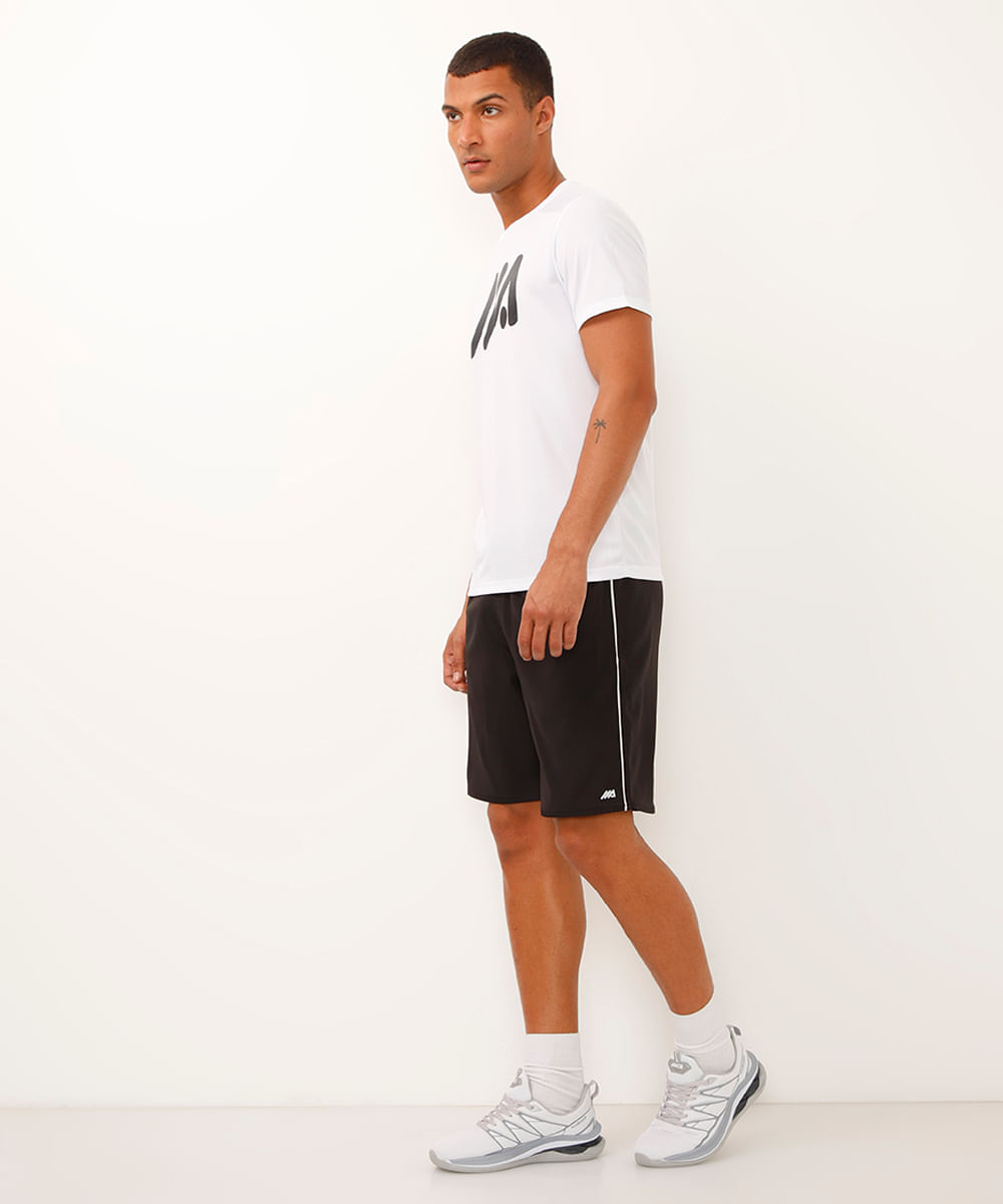 bermuda masculina com bolsos preta