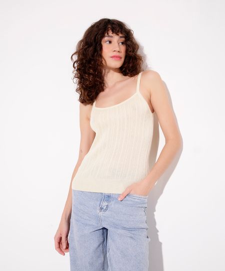 regata de tricot alças finas mindset amarelo claro PP regata de tricot alças finas mindset amarelo claro PP