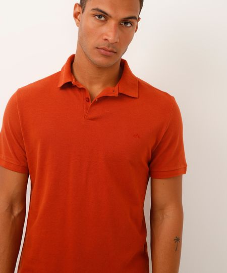 polo básica manga curta - terracota P polo básica manga curta - terracota P