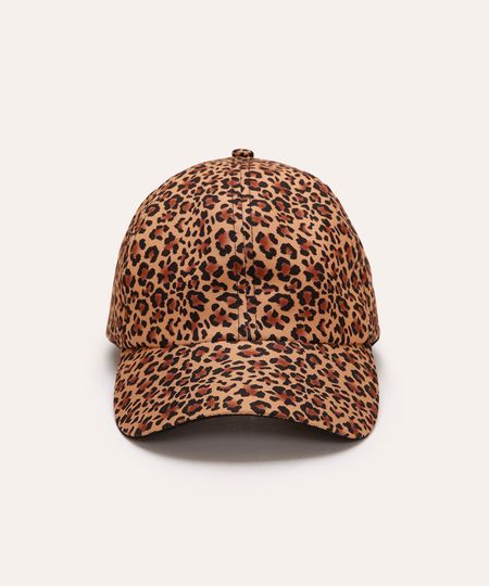 boné aba curva animal print oncinha marrom UNICO boné aba curva animal print oncinha marrom UNICO