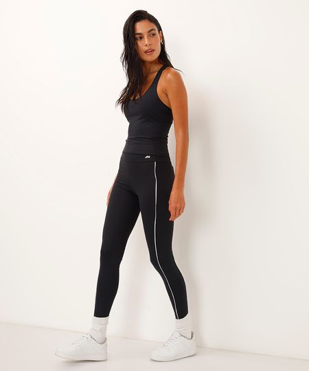 calça legging com bolsos esportiva ace preta P