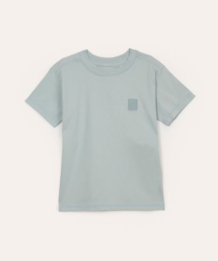 camiseta de algodão infantil mar azul 10