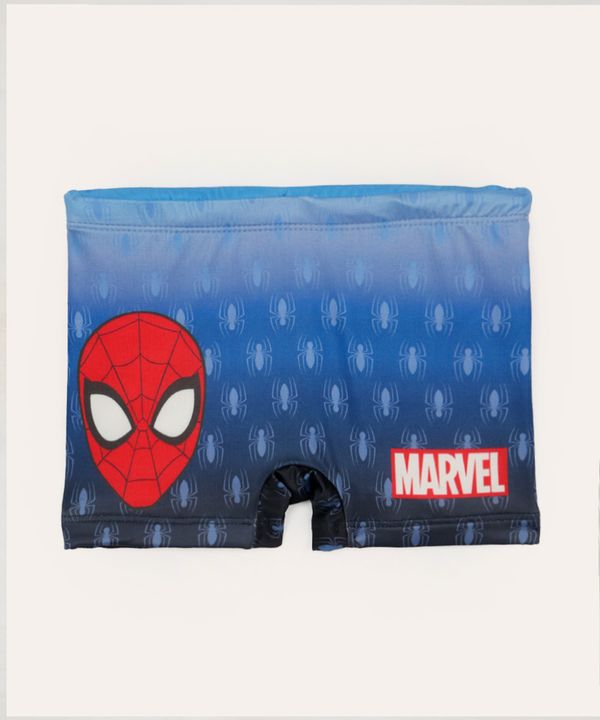 sunga infantil degradê homem aranha proteção uv azul 10