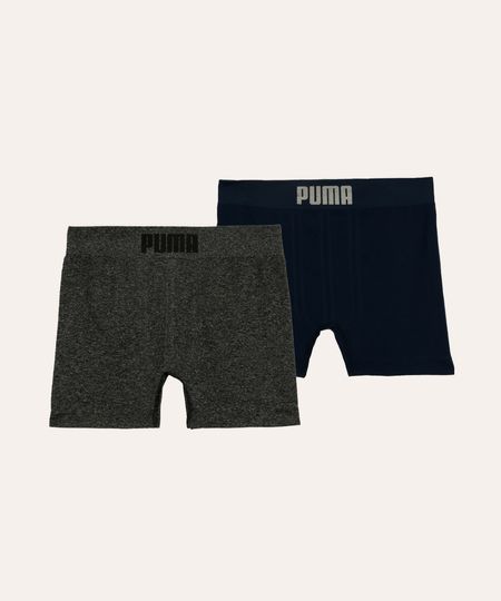 kit de 2 cuecas infantil puma colorido G