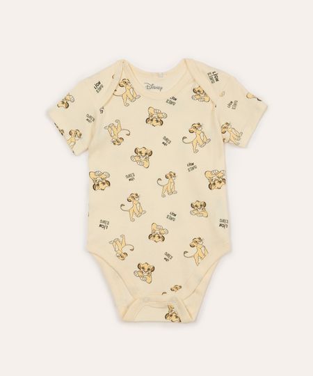 body de algodão infantil simba bege 9-12