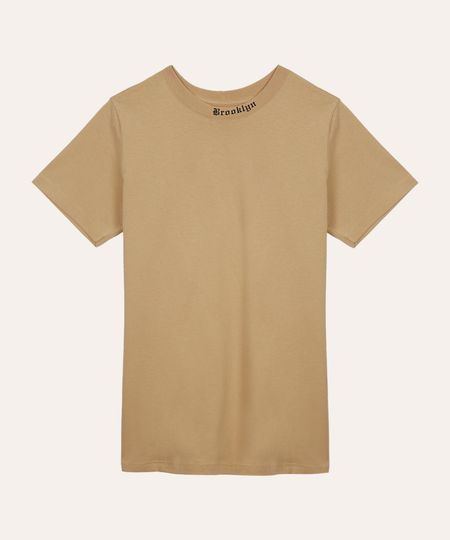camiseta de algodão juvenil brooklyn bege 10
