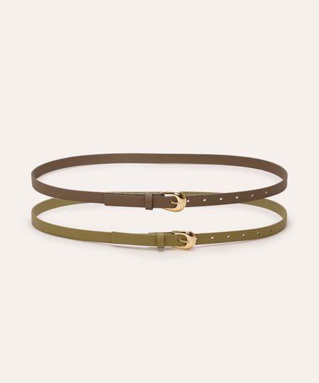 kit de 2 cintos com fivela verde 85CM kit de 2 cintos com fivela verde 85CM