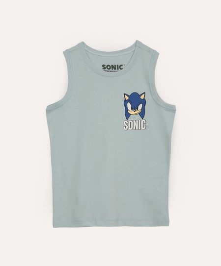 regata de algodão infantil sonic azul 4