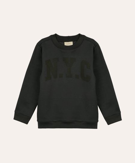 blusão de moletom infantil manga longa nyc cinza 12 blusão de moletom infantil manga longa nyc cinza 12