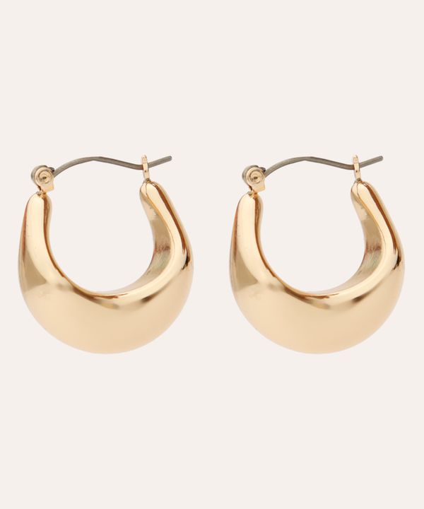 brinco de argola geométrica dourado UNICO