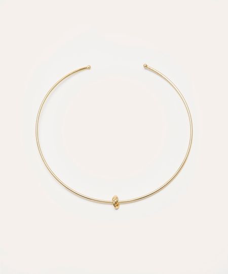 colar choker nós dourado UNICO