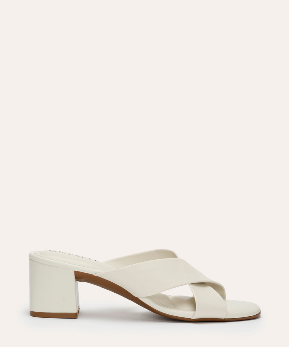 tamanco salto quadrado oneself off white
