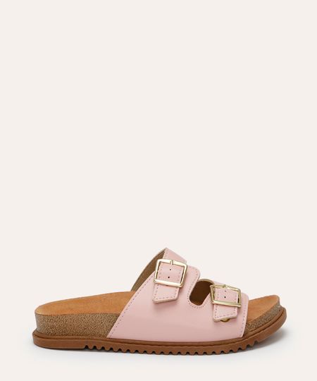 papete infantil com fivelas molekinha rosa 28