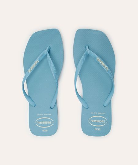 chinelo havaianas slim squar azul 35-36