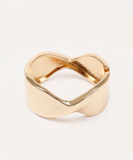 bracelete torcido dourado UNICO