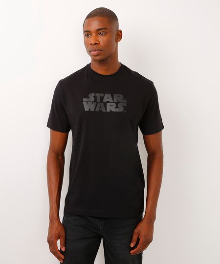 camiseta de algodão star wars preto P