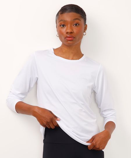 camiseta proteção uv esportiva ace branco P