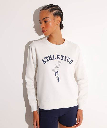 blusão de moletom athletics mindset off white PP