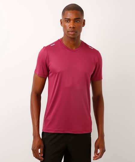 camiseta manga curta esportiva ace vinho M