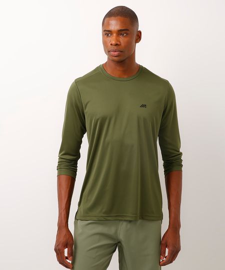 camiseta esportiva ace com proteção uv verde militar G