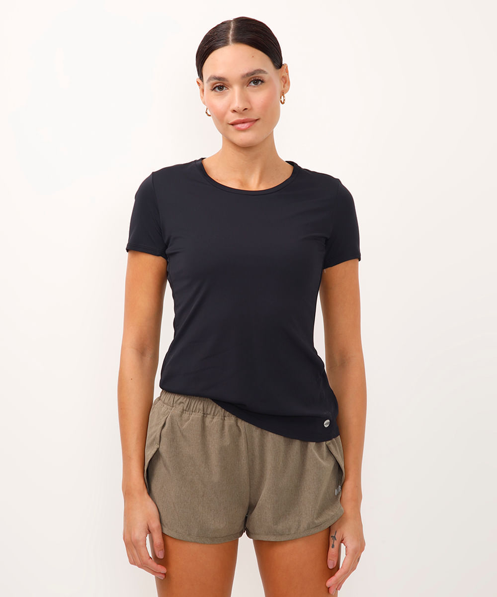 blusa com recorte esportiva ace - preto