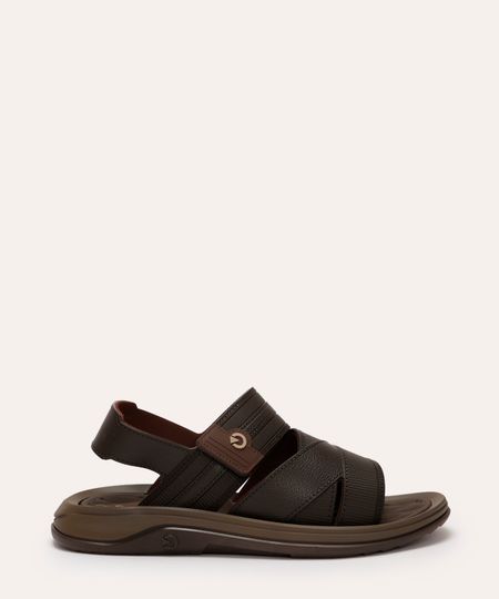 sandália cartago santorini com velcro marrom 39