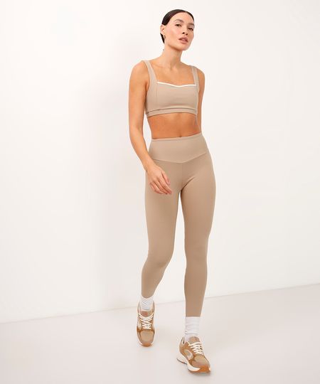 calça capri básica esportiva ace marrom GG