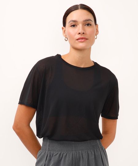 camiseta devorê manga curta esportiva ace preta P camiseta devorê manga curta esportiva ace preta P