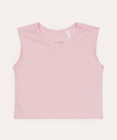 cropped infantil de algodão rosa 12 cropped infantil de algodão rosa 12