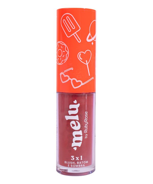 blush batom sombra 3x1 boo melu UNICO