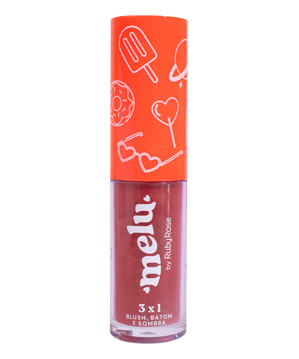 blush batom sombra 3x1 boo melu