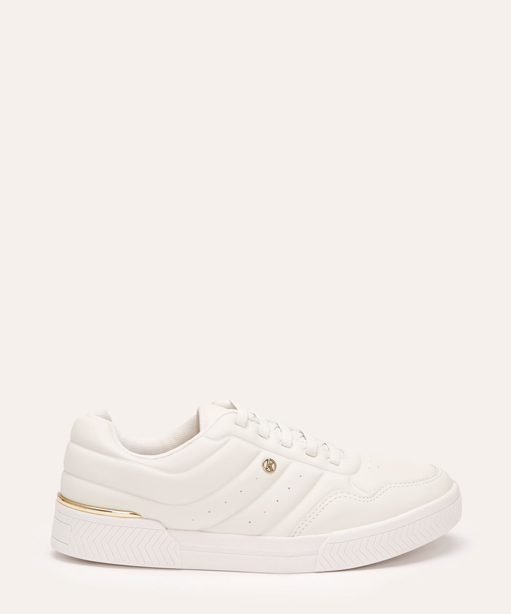 tênis casual kolosh com recortes off white