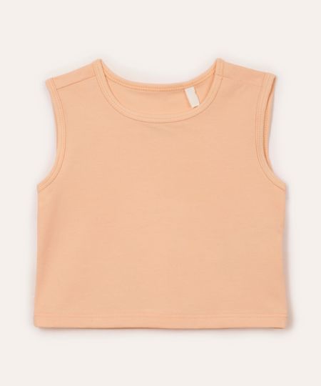 cropped infantil de algodão laranja 4