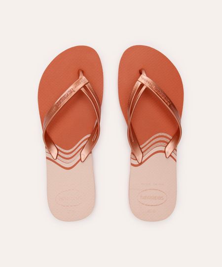 chinelo havaianas elegance tira metalizada rosa 37-38