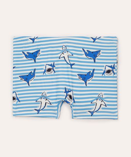 sunga infantil tubarão listrada proteção uv azul 12 sunga infantil tubarão listrada proteção uv azul 12