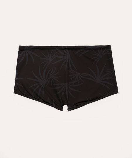 sunga boxer folhagem proteção uv preta P