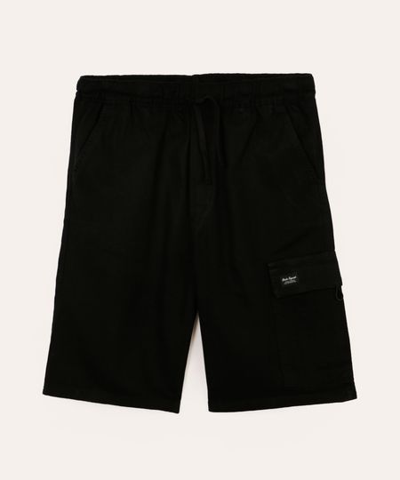 bermuda de sarja juvenil bolso cargo preta 14 bermuda de sarja juvenil bolso cargo preta 14
