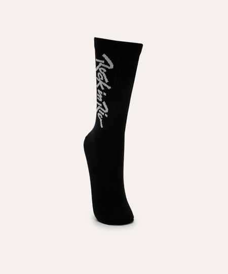 meia cano longo rock in rio preta 41-43