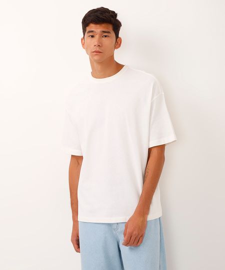 camiseta oversized de algodão off white M